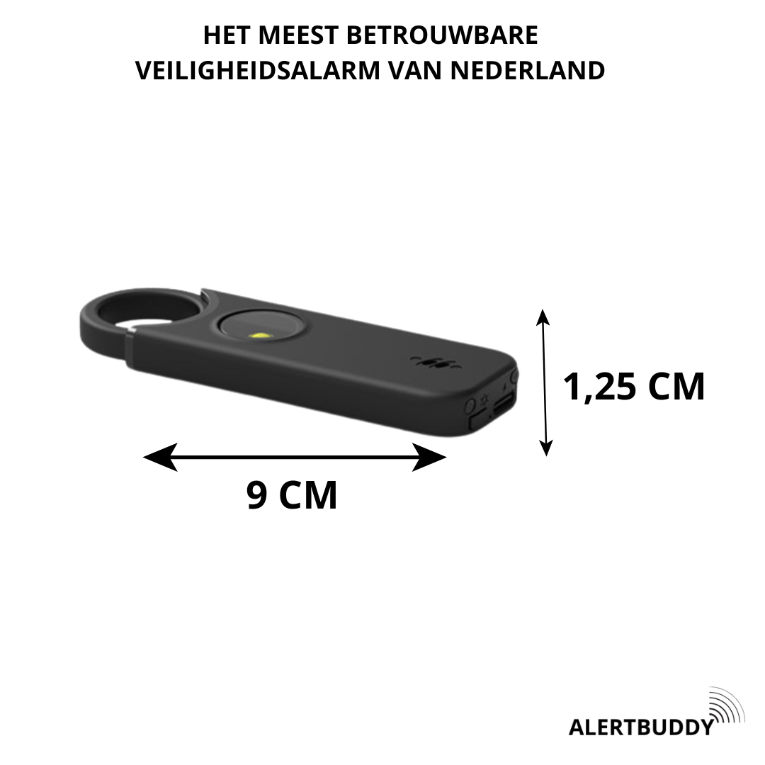 AlertBuddy Persoonlijk Veiligheidsalarm – Compact, krachtig en altijd binnen handbereik